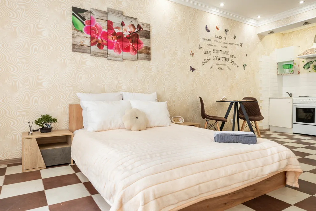 Уютная студия в ЖК комплексе бизнес класса с панорамными окнами