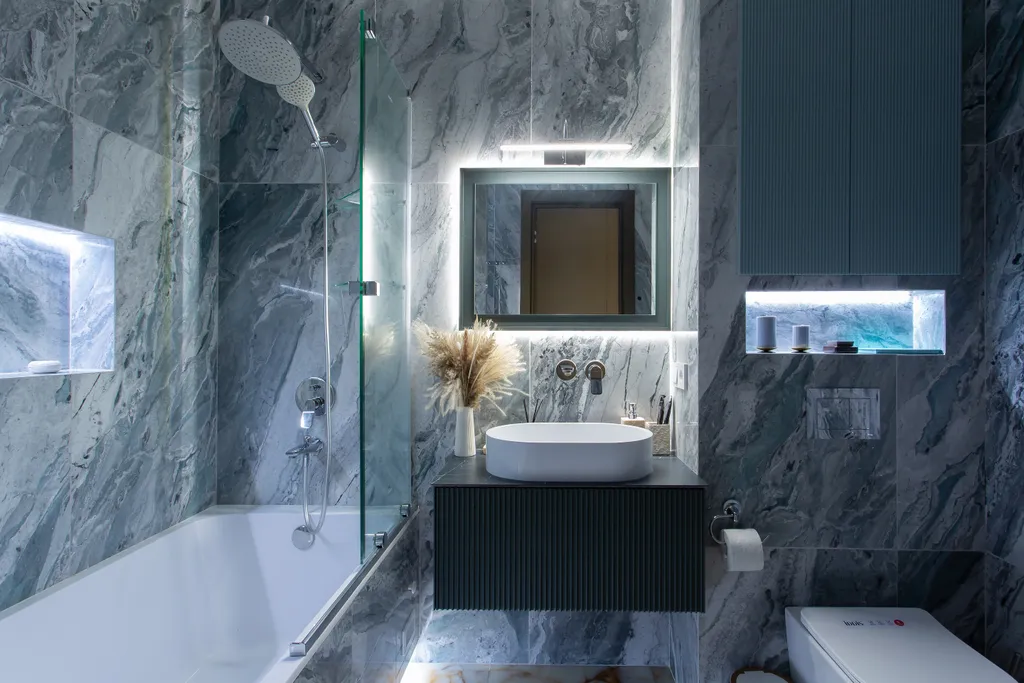 Редкий Пентхаус-формат на 64 этаже, оникс, подсветка, панорамные окна