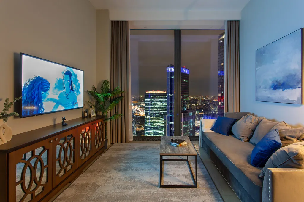 62 этаж, вид на Башни, Лужники, Парк победы