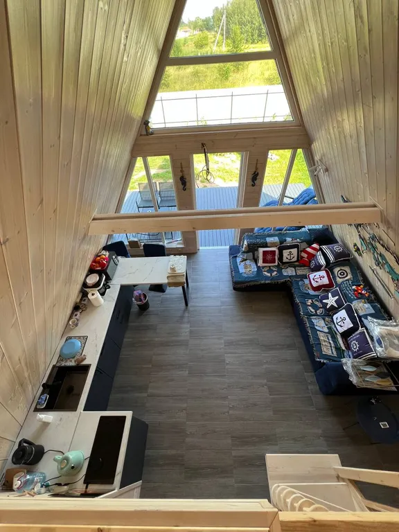 Новый, уютный А-фрейм дом А-шале-ть