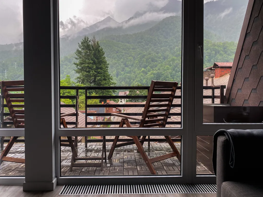 Апартаменты с террасой с видом на горные вершины