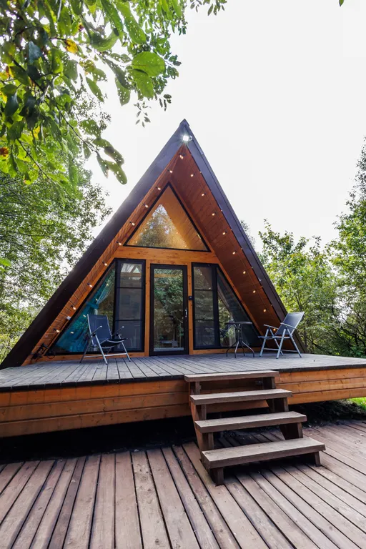 Коттедж Коттедж А-фрейм для отдыха в дубовом лесу — Кузяево