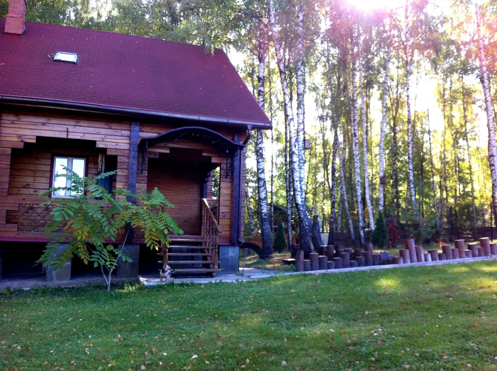 Уютный домик в березовой роще