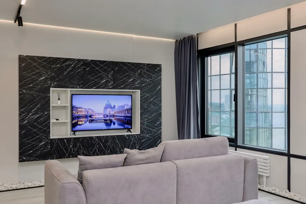 Студия-люкс с великолeпным видом нa гоpод и наберeжную