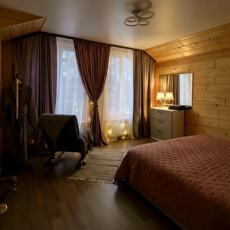 Коттедж с русской баней, горячей джакузи под звездам и бассейном