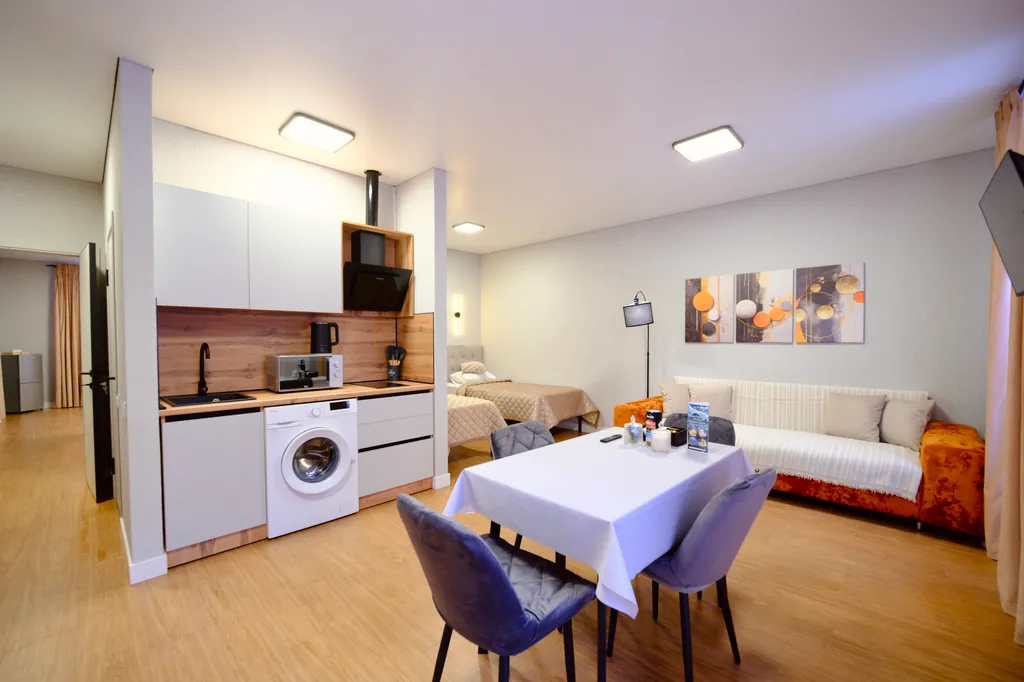 Студия с красивым видом