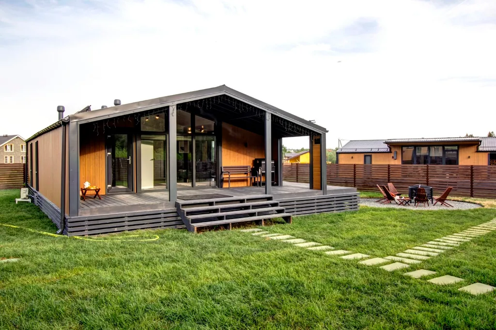 Уютный дoм с видом нa лес