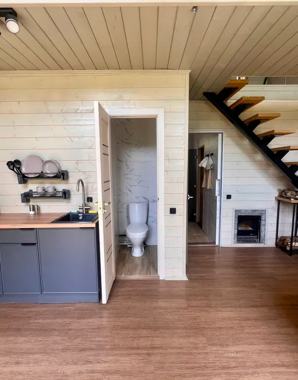 Дом баня с чаном