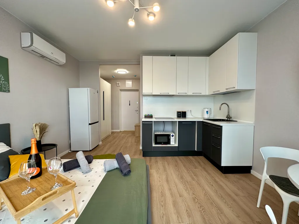 Уютная студия с видом на реку