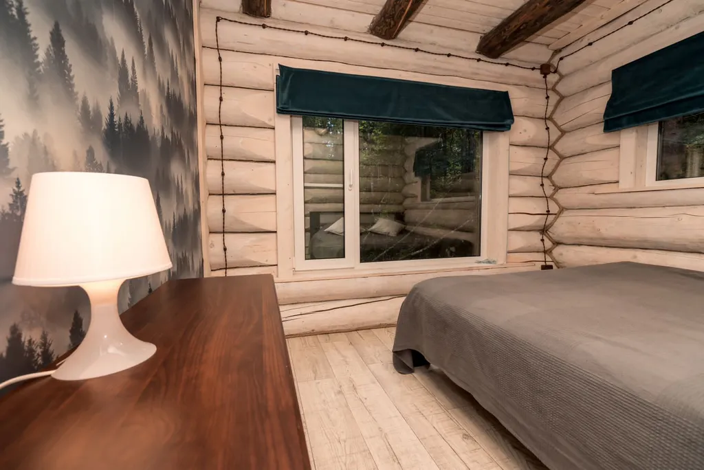 Karelia Log House “Дом с камином”  с панорамным видом на лес