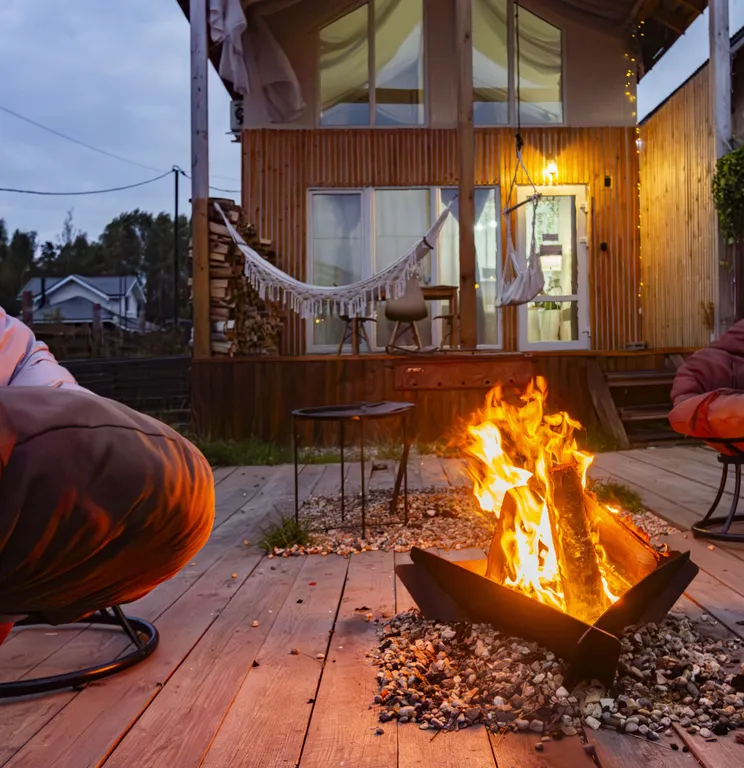 Дом с баней и чаном на дровах