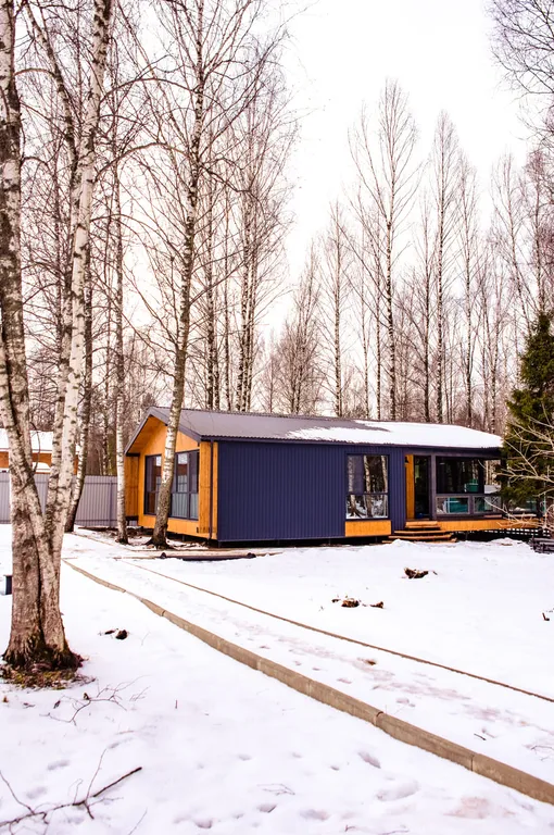 Дом В стиле лофт мини с панорамными окнами