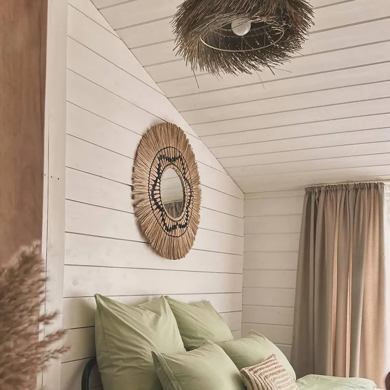 Дом с панорамной сауной, купелью на закрытом лесном участке