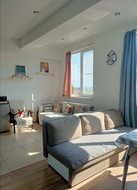 Квартира Квартира Атмосферный апартамент в морском стиле с видом на море в 300м до пляжа — Сириус