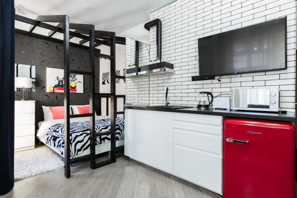 Уютная студия у подъёмника, парковка, бесконтактное заселение, wi-fi