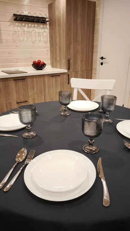 Дом с купелью в сосновом лесу