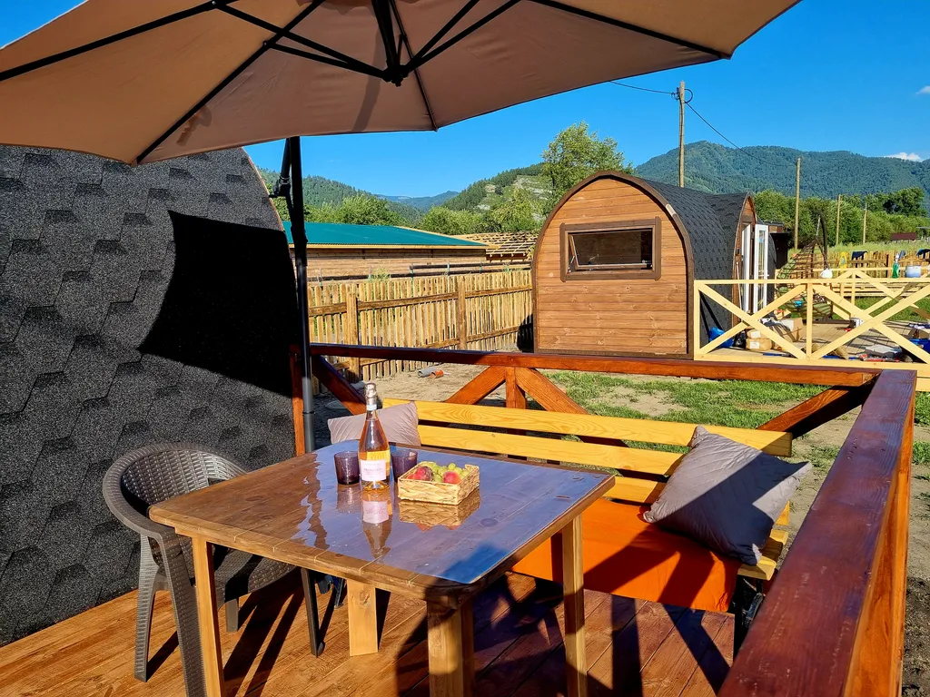 Дома возле Катуни среди гор