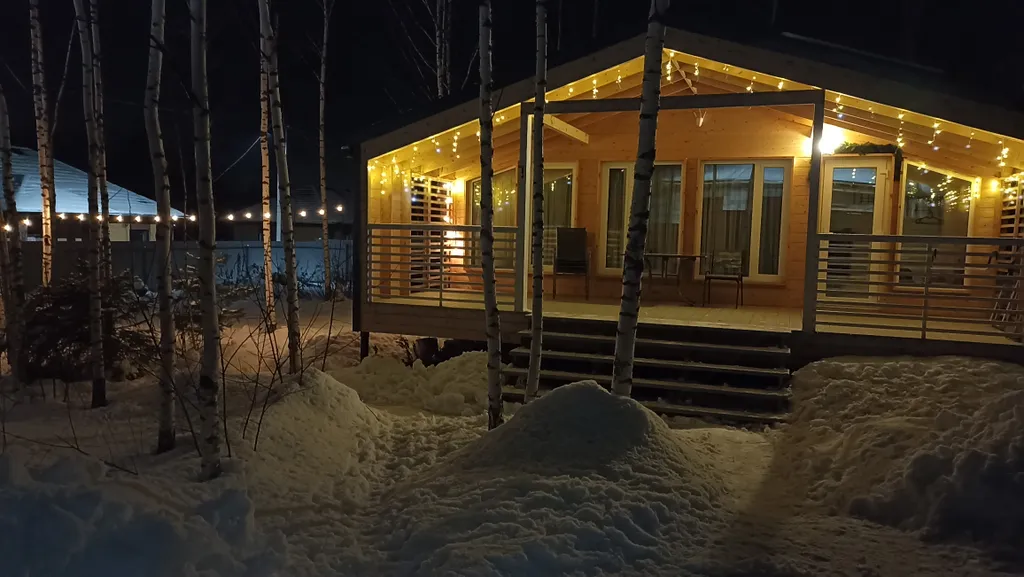 Уютный дом среди берёз и ёлочек