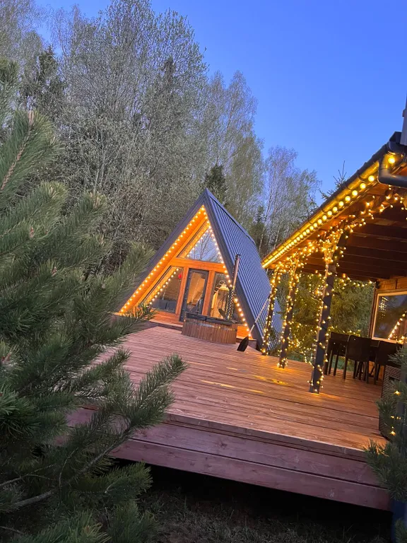 Домик с купелью фурако и русской баней