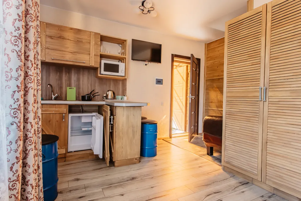 Студия # 3 с закрытой парковкой и мангалом