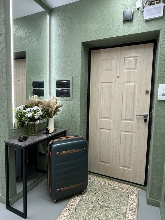 Просторная студия Мятный лён на 31 этаже в шаге от Тинькофф-холл