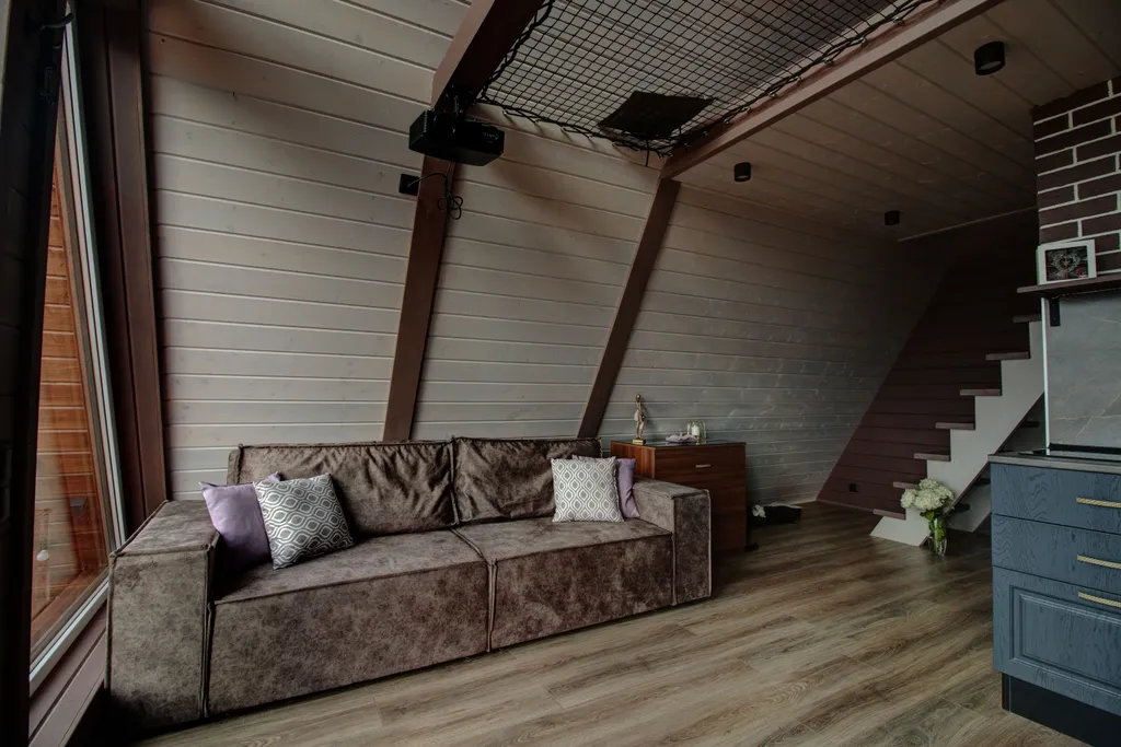 Aframe lux black (Дом на берегу Рыбинского водохранилища)