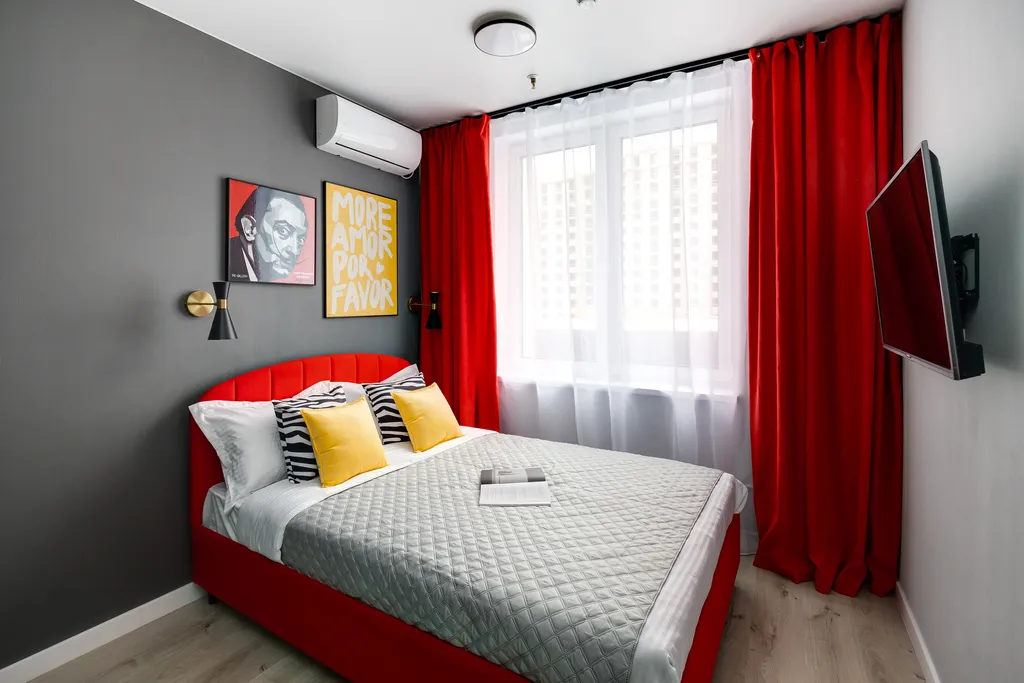 Квартира Квартира Стильная студия у ботанического сада Red — Москва