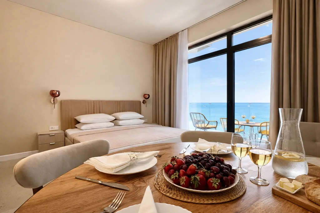 Квартира Квартира Премиум с видом на море и балконом — Лазаревское