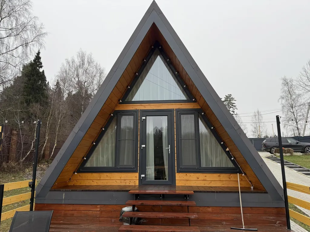A-frame Петрол домик из дерева 4х местный