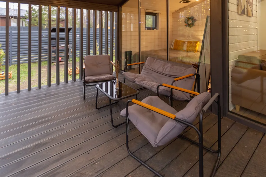 Уютный дом с сауной в лесу