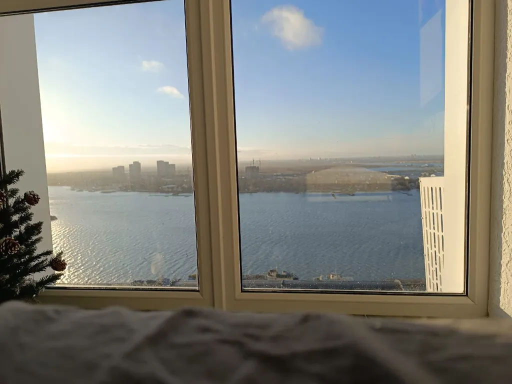 Евро2 лофт на Державинском с видом на восход солнца