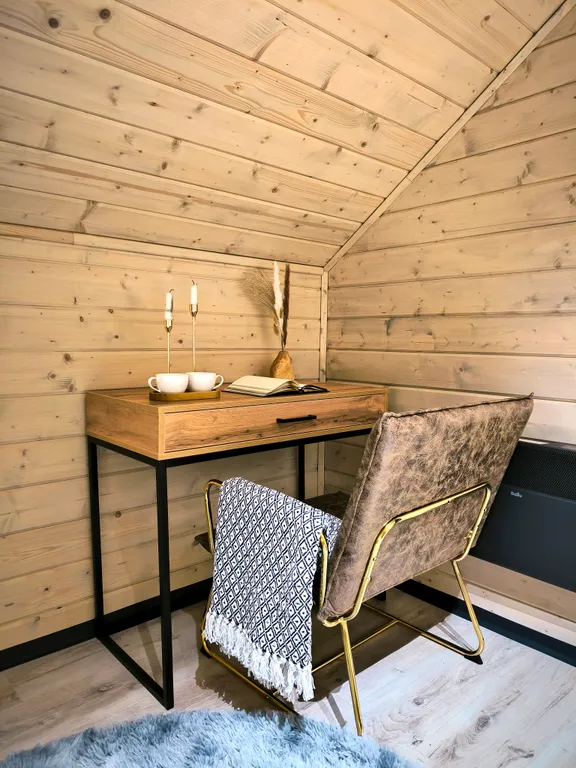 Стильный Барнхаус со вторым светом с видом на сосновый лес