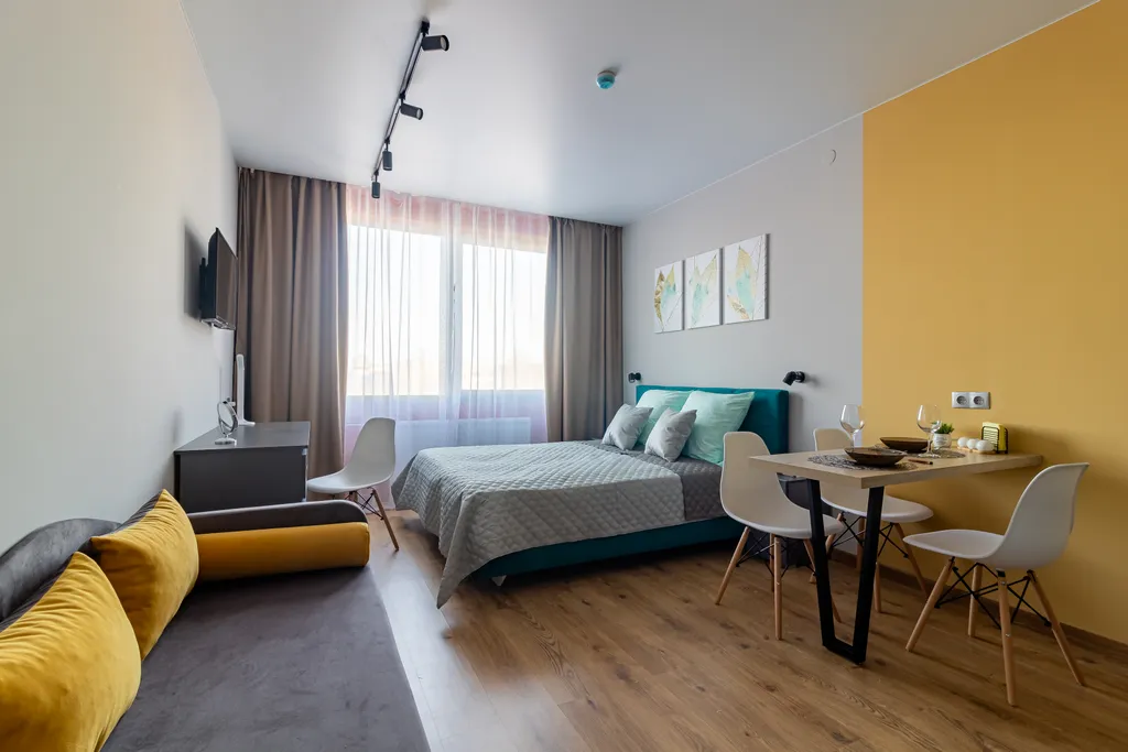 Квартира Квартира Стильная студия у метро Автово со всеми удобствами — Санкт-Петербург