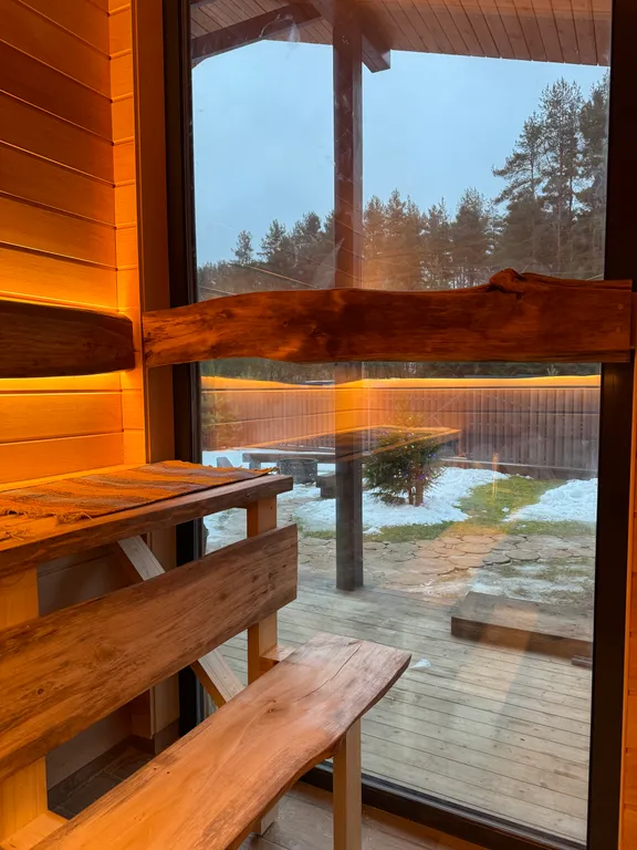 Коттедж Уютный коттедж с сауной и купелью — Бугры