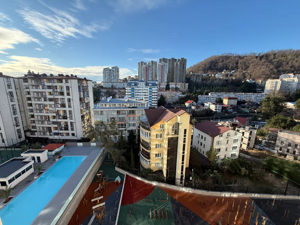Квартира Квартира Студия МореСолнцеАпарт с балконом и бассейном на территории ЖК Море — Сочи