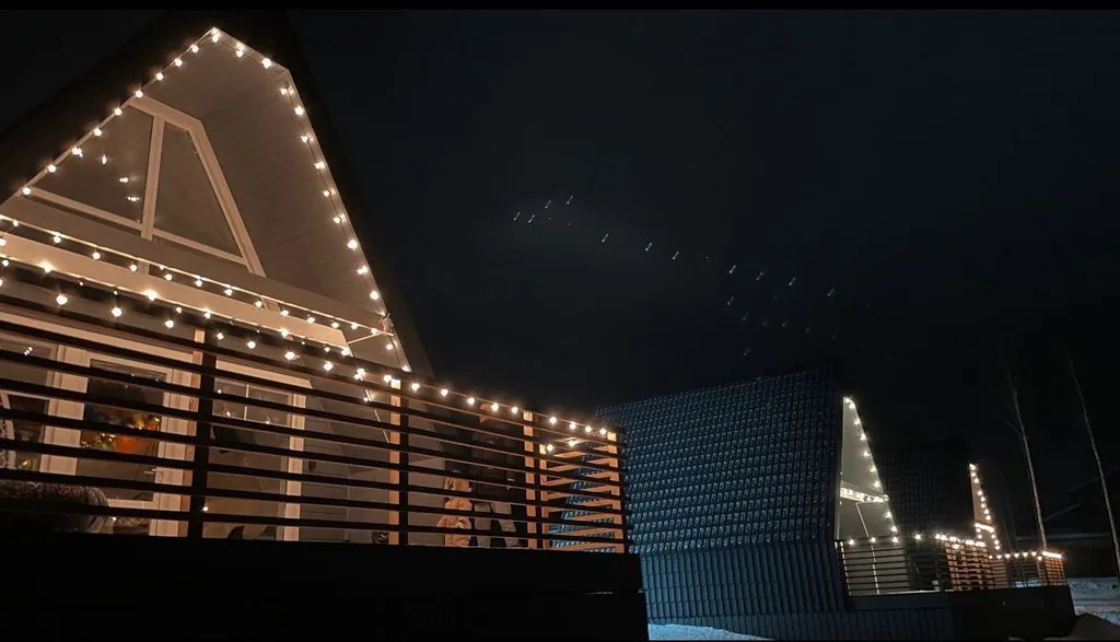 Дом A-frame с баней и чаном