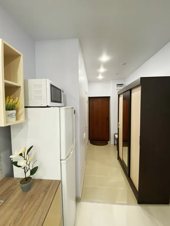 Студия со свежим ремонтом в тихом районе