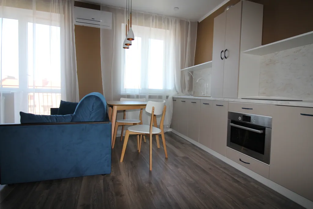 Студия с видом на море, дизайнерским ремонтом до пляжа 15 минут