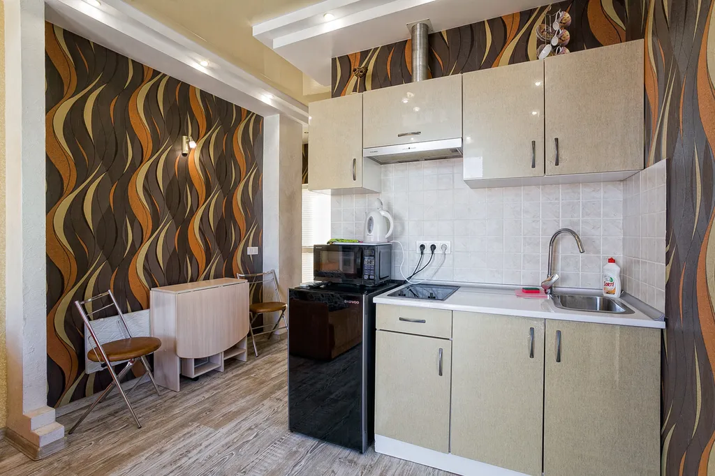 Видовая уютная студия с двумя балконами под горой Кошка