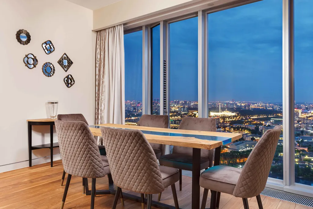 Апартамент в Москва Сити с панорамной ванной