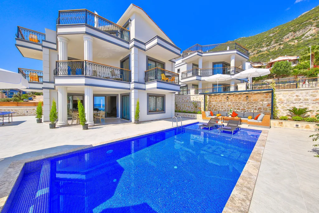 Коттедж Вилла 485 с видом на море и бассейном — Калкан