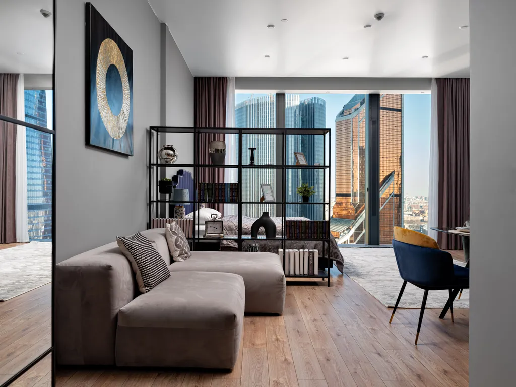 Neva City 43 этаж 51 м2 панорамный вид на небоскребы и город