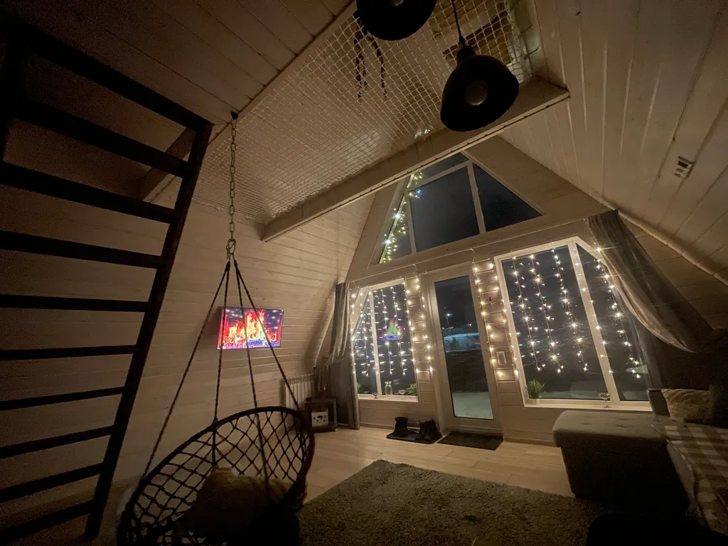 Коттедж Коттедж А-фрейм Жемчужный с сибирским банным чаном и баней на берегу озера — Каблуково