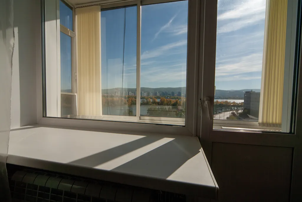 Квартира с джакузи и панорамным видом на Енисей