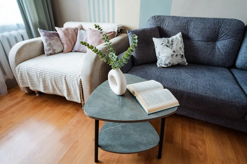 Квартира с четырьмя раздельными спальными местами.