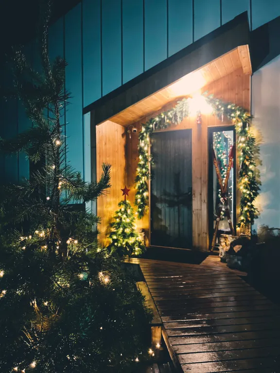 Дом с сауной и купелью с шикарным видом на озеро