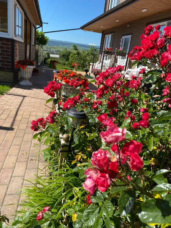 Бассейн в домике шале с сауной и мангалом