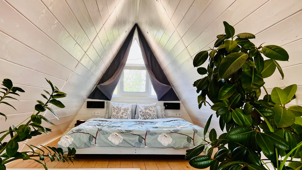 Дом A-Frame с баней