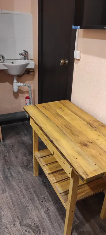 Студия с санузлом и зоной кухни