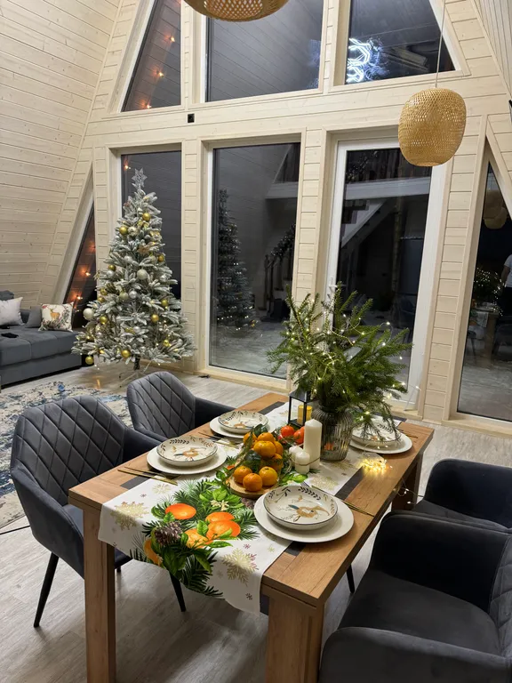 Коттедж Домик Aframe Forest с баней и сибирским чаном — Москва